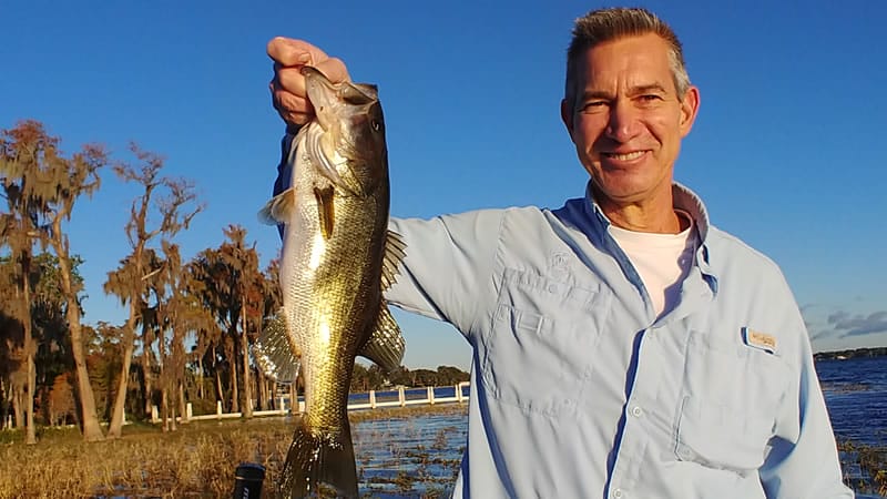 Jim on his Butler Chain of Lakes Fishing Charter
