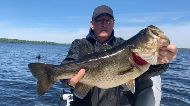 Rodman reservoir big largemouth bass fishing