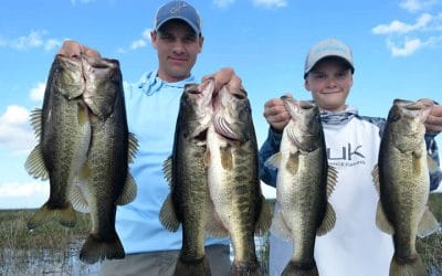 Family Day Bass Fishing on Lake Okeechobee for Florida Largemouth