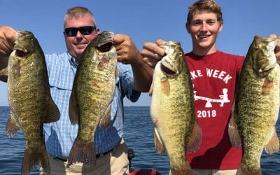 Summer Erie Fishing Charters with Smallmouth Bass Fishing Guide