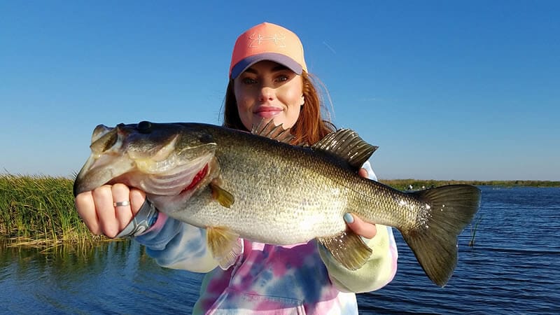 Heidi Hobak Bass Fishing on Lake Okeechobee