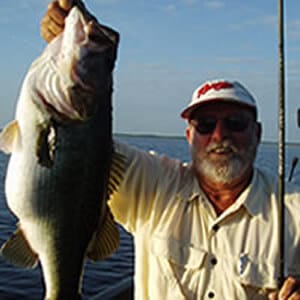 Capt John Leech freshwater fishing on calm waters