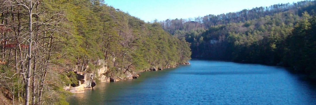 Tallulah falls lake in North Georgia