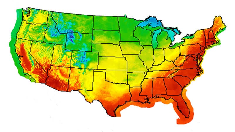 Weather Period Ranges in the USA