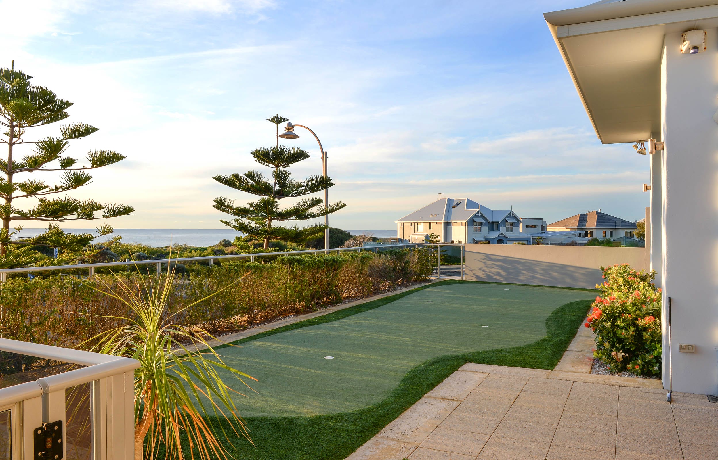 Putting green, front garden